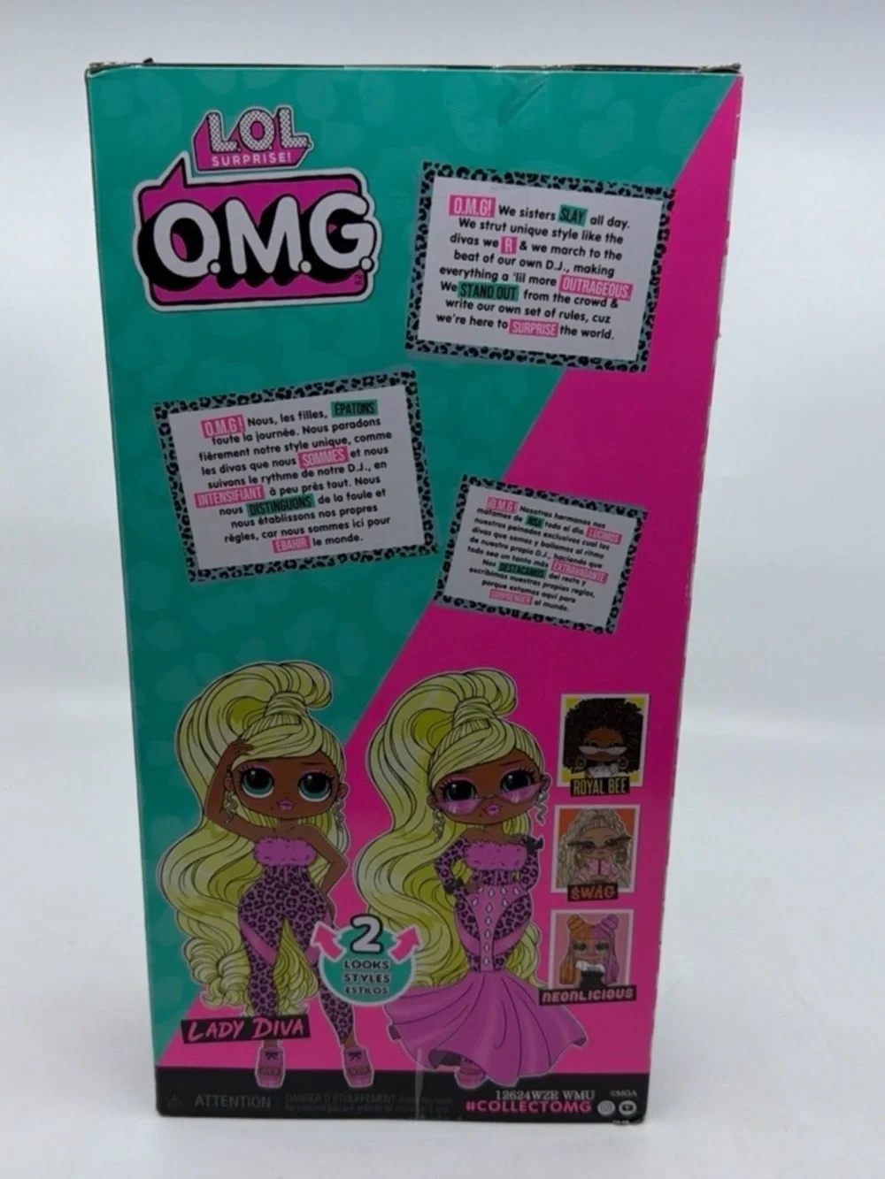 LOL Surprise OMG Lady Diva Fashion Doll 2 Looks Multiple Surprises